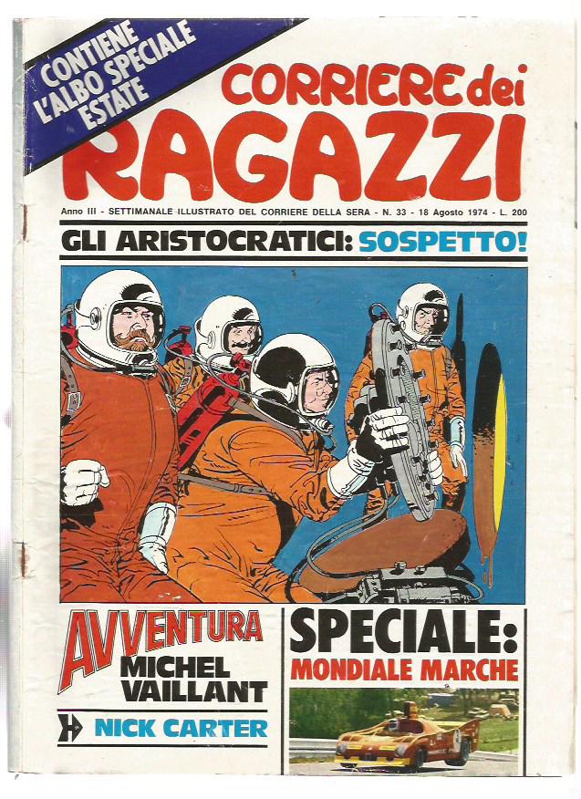 Corriere dei ragazzi anno III (1974) n.33 + albo avventura