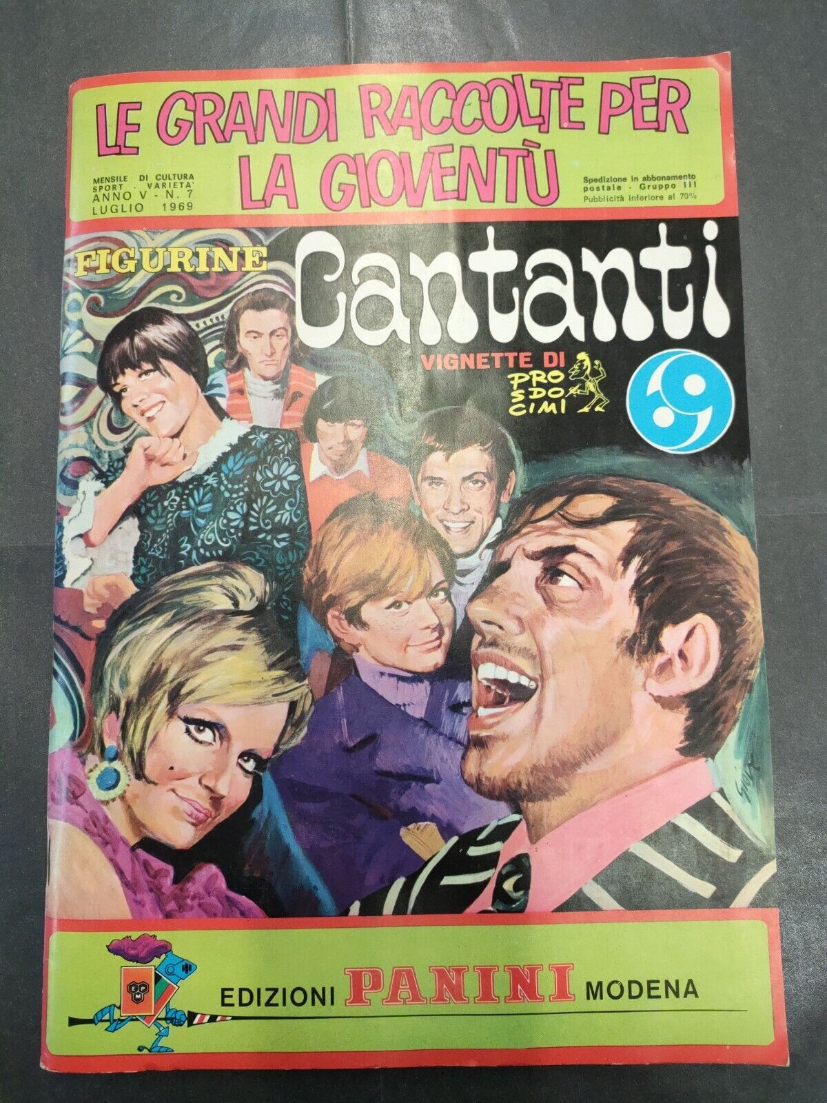 Album Figurine Cantanti Panini 1969 COMPLETO