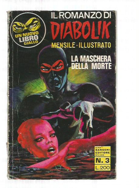 Il Romanzo di Diabolik n. 3 - agosto 1969 - Sansoni Editore