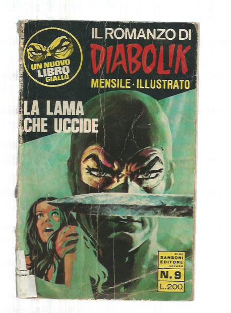 Il Romanzo di Diabolik n. 9 - febbraio 1970 - Sansoni Editore