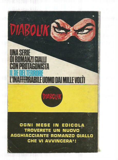 Il Romanzo di Diabolik n. 6 - novembre 1969 - Sansoni Editore