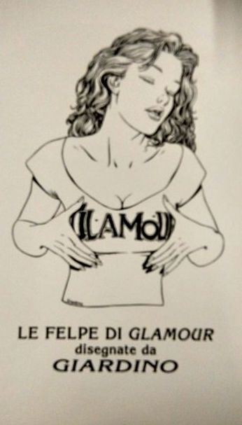 Poster le felpe di Glamour disegnata da Vittorio Giardino