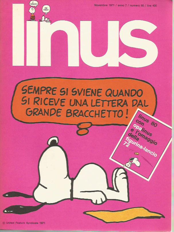 LINUS 1971 Figurina Nuova  n° 097