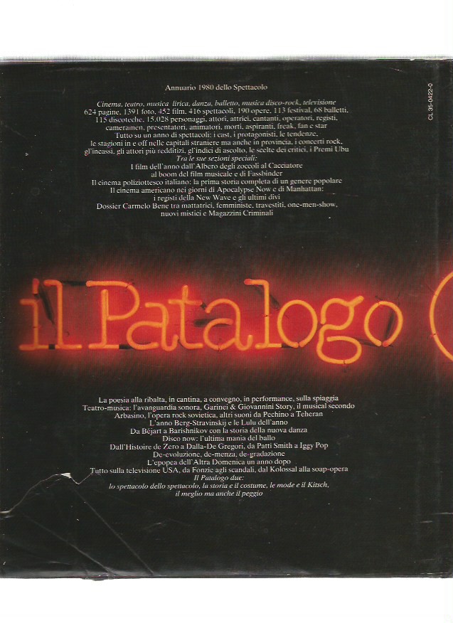 Il Patalogo due - Annuario 1980 dello spettacolo - Cinema e tele
