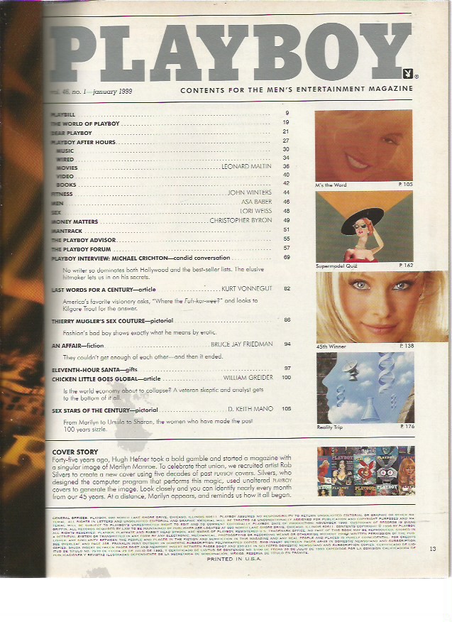 Playboy Collector's Edition 1 - January 1999 - EDIZIONE USA