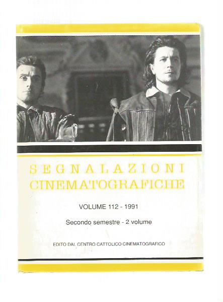SEGNALAZIONI CINEMATOGRAFICHE Vol 112 1991