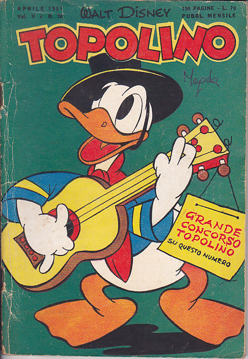 Topolino n.  26 - Aprile 1951 - Bollini presenti