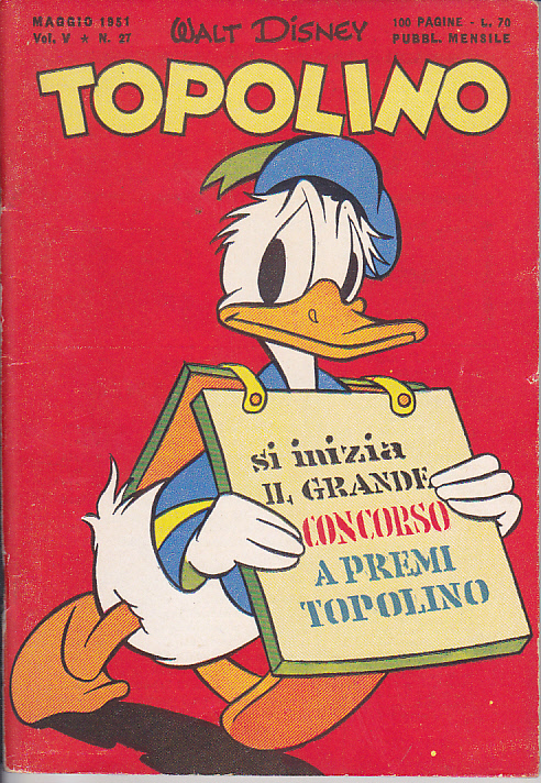 Topolino n.  27 - Maggio 1951 - Bollini presenti