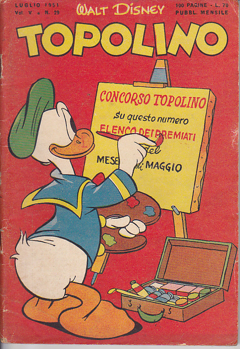 Topolino n.  29 - Giugno 1951 - Bollini presenti
