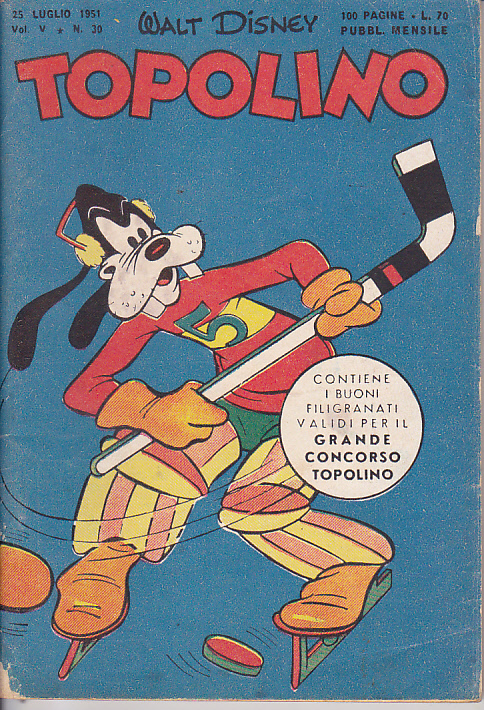 Topolino n.  30 - Luglio 1951 - Bollini presenti