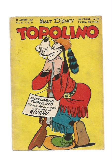 Topolino n.  31 - 10 agosto 1951 - Bollini presenti